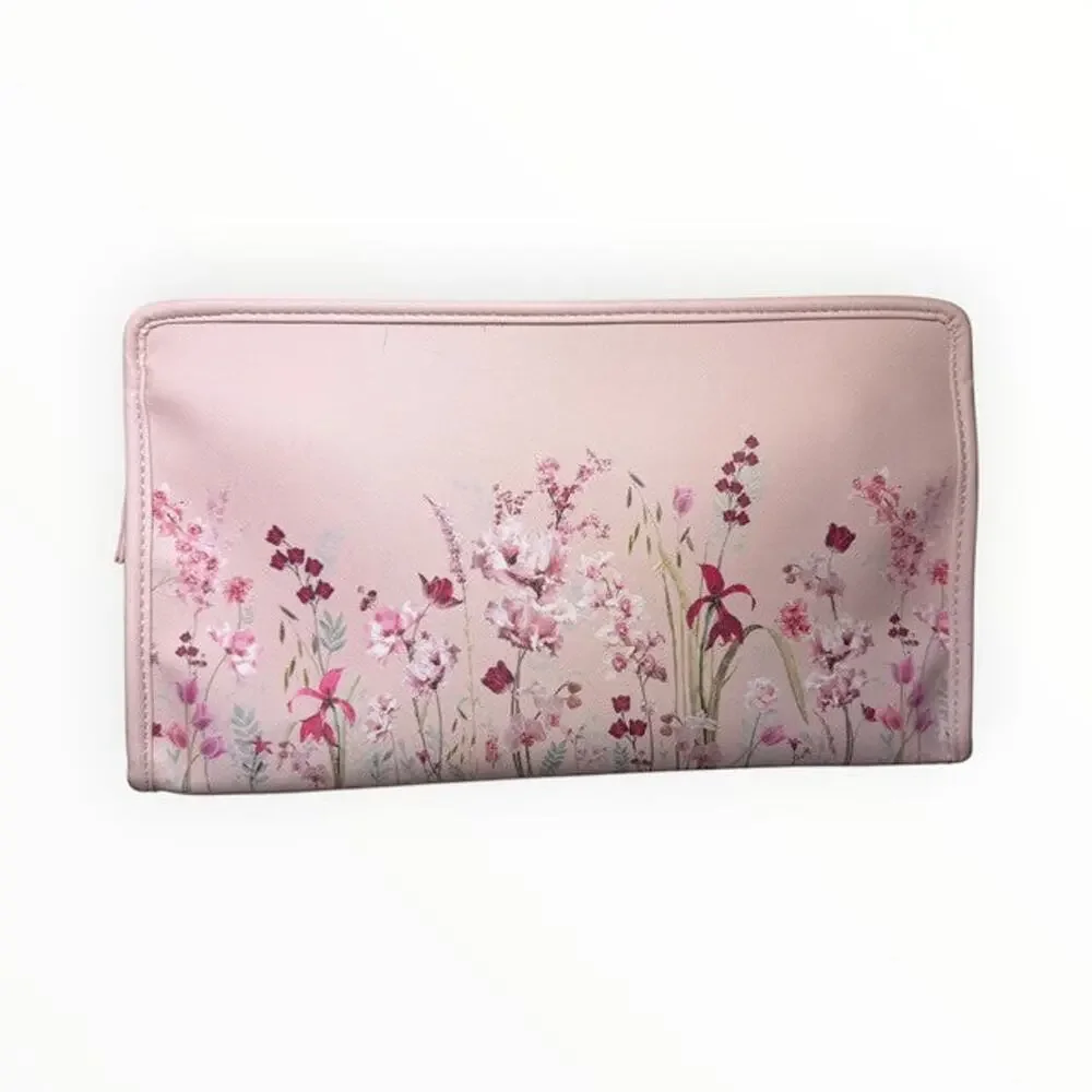 Vince Camuto Pink Floral Cosmetic Bag Set